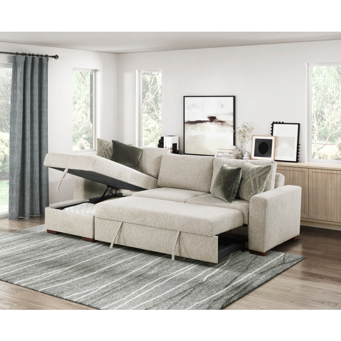 8548-VCCL Convertible Armless Storage Chaise with Click Motion Back - 8548-VCCL