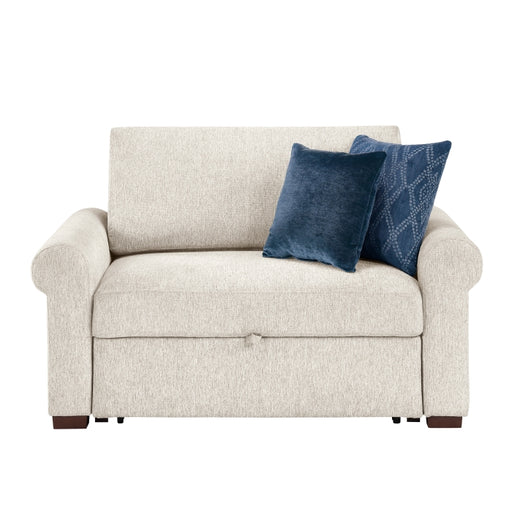 8548BE-215ACLA4* (2)Convertible Chair and Half with Pull-out Bed, Click Motion Back and Two Roll Arms - 8548BE-215ACLA4*