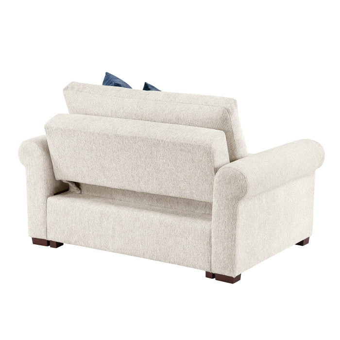 8548BE-215ACLA4* (2)Convertible Chair and Half with Pull-out Bed, Click Motion Back and Two Roll Arms - 8548BE-215ACLA4*