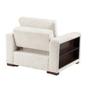 8548BE-2ACCLA2* (2)Convertible Chair with Pull-out Bed, Click Motion Back, Two Arms with Shelves and Charging Ports - 8548BE-2ACCLA2*