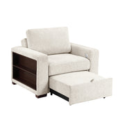 8548BE-2ACCLA2* (2)Convertible Chair with Pull-out Bed, Click Motion Back, Two Arms with Shelves and Charging Ports - 8548BE-2ACCLA2*