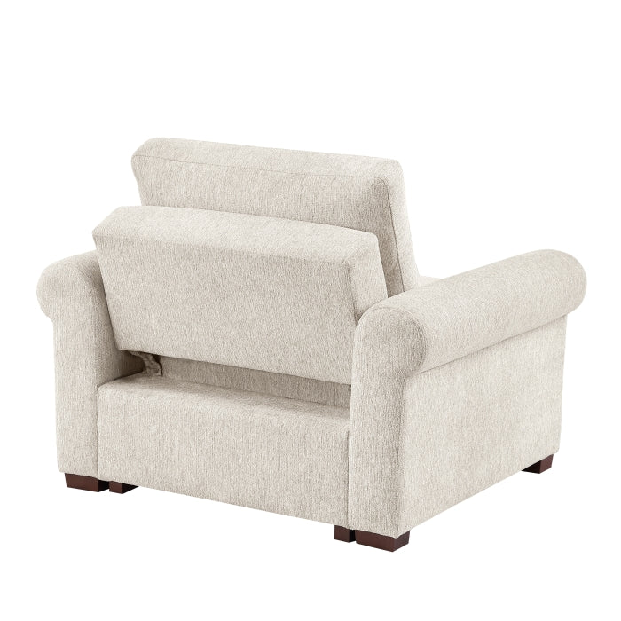 8548BE-2ACCLA4* (2)Convertible Chair with Pull-out Bed, Click Motion Back and Two Roll Arms - 8548BE-2ACCLA4*