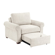 8548BE-2ACCLA4* (2)Convertible Chair with Pull-out Bed, Click Motion Back and Two Roll Arms - 8548BE-2ACCLA4*