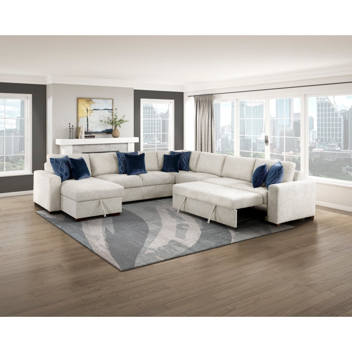 8548BE-2ACL Convertible Armless 2-Seater with Pull-out Bed and Click Motion Back - 8548BE-2ACL