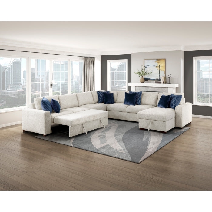 8548BE-2ACL Convertible Armless 2-Seater with Pull-out Bed and Click Motion Back - 8548BE-2ACL