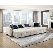 8548BE-2ACL Convertible Armless 2-Seater with Pull-out Bed and Click Motion Back - 8548BE-2ACL