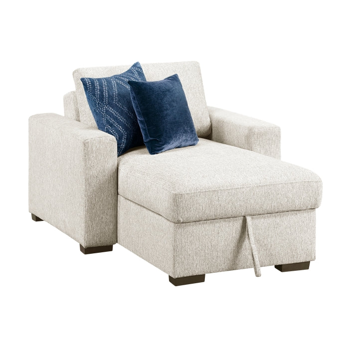 8548BE*2VCA (2)Convertible Chaise Lounge with Arms and Hidden Storage, Click Motion Back - 8548BE*2VCA
