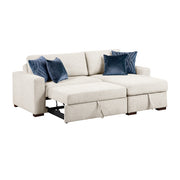 8548BE*3VC15ACLA (3)2-Piece Sectional with Reversible Chaise, Pull-out Bed and Hidden Storage, Click Motion Back - 8548BE*3VC15ACLA