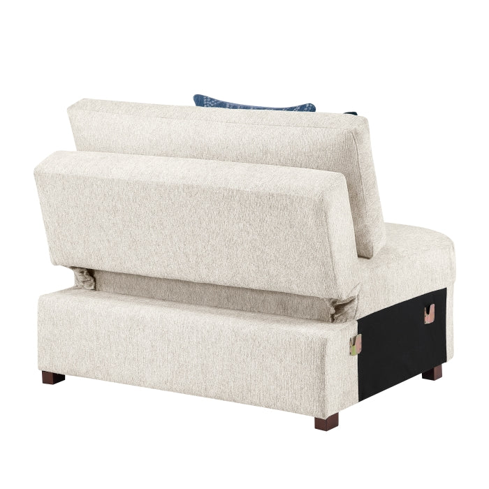 8548BE*3VC15ACLA (3)2-Piece Sectional with Reversible Chaise, Pull-out Bed and Hidden Storage, Click Motion Back - 8548BE*3VC15ACLA