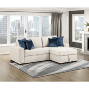 8548BE*3VC15ACLA (3)2-Piece Sectional with Reversible Chaise, Pull-out Bed and Hidden Storage, Click Motion Back - 8548BE*3VC15ACLA