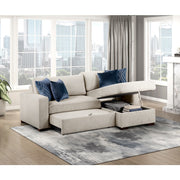 8548BE*3VC15ACLA (3)2-Piece Sectional with Reversible Chaise, Pull-out Bed and Hidden Storage, Click Motion Back - 8548BE*3VC15ACLA