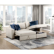 8548BE*3VC15ACLA (3)2-Piece Sectional with Reversible Chaise, Pull-out Bed and Hidden Storage, Click Motion Back - 8548BE*3VC15ACLA