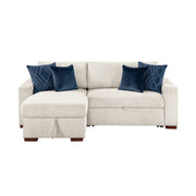 8548BE*3VC15ACLA2 (3)2-Piece Sectional with Reversible Chaise, Pull-out Bed and Hidden Storage, Click Motion Back - 8548BE*3VC15ACLA2