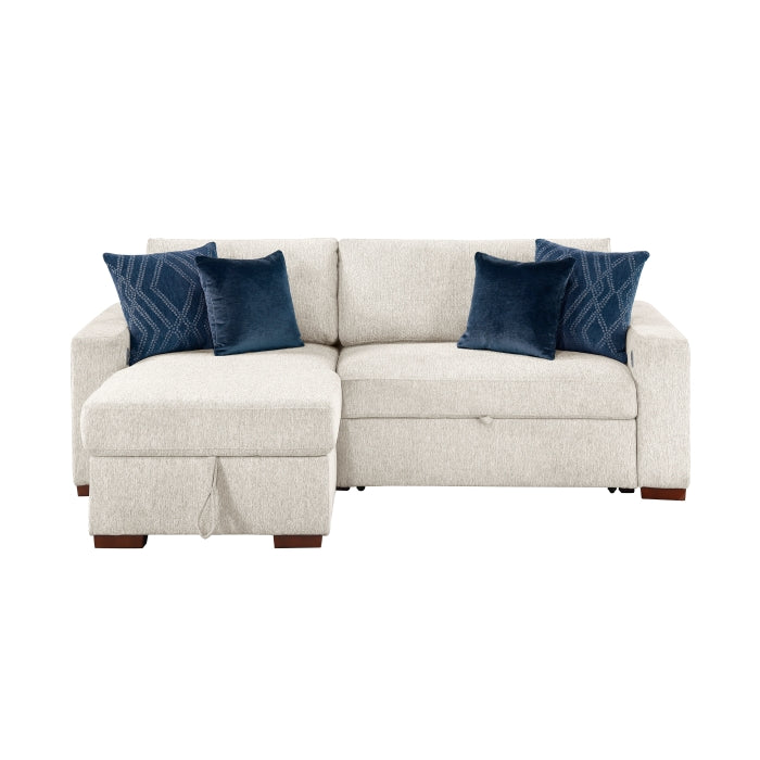 8548BE*3VC15ACLA2 (3)2-Piece Sectional with Reversible Chaise, Pull-out Bed and Hidden Storage, Click Motion Back - 8548BE*3VC15ACLA2