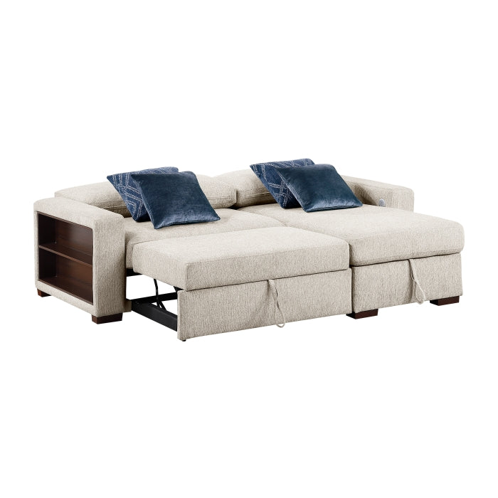 8548BE*3VC15ACLA2 (3)2-Piece Sectional with Reversible Chaise, Pull-out Bed and Hidden Storage, Click Motion Back - 8548BE*3VC15ACLA2