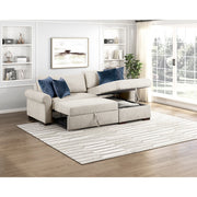 8548BE*3VC15ACLA4 (3)2-Piece Sectional with Reversible Chaise, Pull-out Bed and Hidden Storage, Click Motion Back - 8548BE*3VC15ACLA4