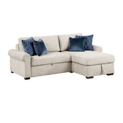 8548BE*3VC15ACLA4 (3)2-Piece Sectional with Reversible Chaise, Pull-out Bed and Hidden Storage, Click Motion Back - 8548BE*3VC15ACLA4