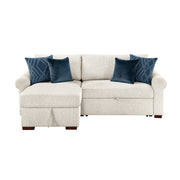 8548BE*3VC15ACLA4 (3)2-Piece Sectional with Reversible Chaise, Pull-out Bed and Hidden Storage, Click Motion Back - 8548BE*3VC15ACLA4