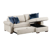 8548BE*3VC15ACLA4 (3)2-Piece Sectional with Reversible Chaise, Pull-out Bed and Hidden Storage, Click Motion Back - 8548BE*3VC15ACLA4