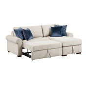 8548BE*3VC15ACLA4 (3)2-Piece Sectional with Reversible Chaise, Pull-out Bed and Hidden Storage, Click Motion Back - 8548BE*3VC15ACLA4