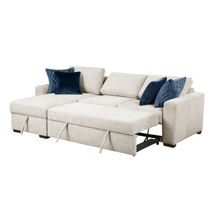 8548BE*3VC2ACLA (3)2-Piece Sectional with Reversible Chaise, Pull-out Bed and Hidden Storage, Click Motion Back - 8548BE*3VC2ACLA