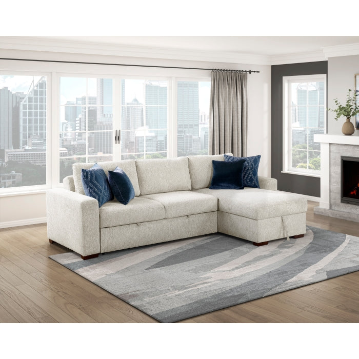 8548BE*3VC2ACLA (3)2-Piece Sectional with Reversible Chaise, Pull-out Bed and Hidden Storage, Click Motion Back - 8548BE*3VC2ACLA