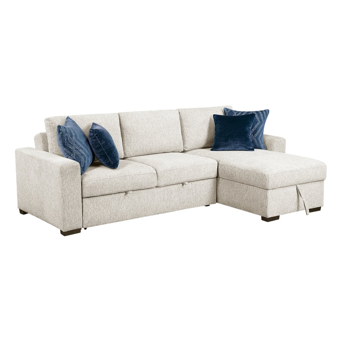 8548BE*3VC2ACLA (3)2-Piece Sectional with Reversible Chaise, Pull-out Bed and Hidden Storage, Click Motion Back - 8548BE*3VC2ACLA