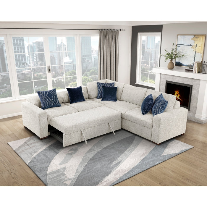 8548BE*42ACLCR2AA (4)3-Piece Sectional with Pull-out Bed - 8548BE*42ACLCR2AA