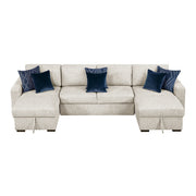 8548BE*42VC2AA (4)3-Piece Sectional with Convertible and Reversible Chaise,  Hidden Storage, Click Motion Back - 8548BE*42VC2AA