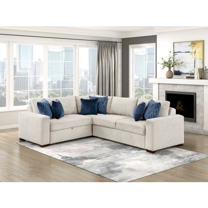 8548BE*4SC15ACLA (4)3-Piece Sectional with Pull-out Bed and Click Motion Back - 8548BE*4SC15ACLA