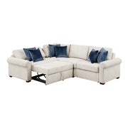 8548BE*4SC15ACLA4 (4)3-Piece Sectional with Pull-out Bed and Click Motion Back - 8548BE*4SC15ACLA4
