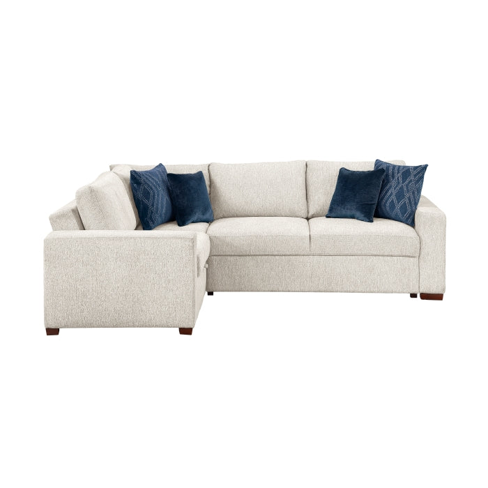 8548BE*4SCACCLA (4)3-Piece Sectional with Pull-out Bed and Click Motion Back - 8548BE*4SCACCLA