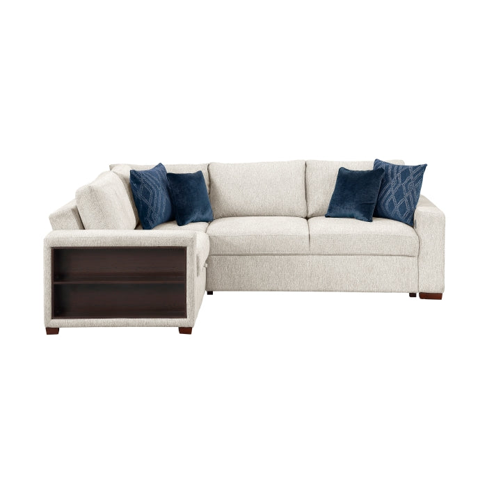 8548BE*4SCACCLA2 (4)3-Piece Sectional with Pull-out Bed and Click Motion Back - 8548BE*4SCACCLA2