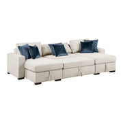 8548BE*4VC15ACLA (4)3-Piece Sectional with Two Reversible Chaises, Pull-out Bed, Hidden Storage, Click Motion Back and Two Track Arms - 8548BE*4VC15ACLA