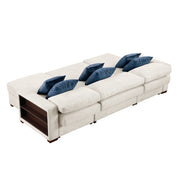 8548BE*4VC15ACLA2 (4)3-Piece Sectional with Two Reversible Chaises, Pull-out Bed, Hidden Storage, Click Motion Back and Two Arms with Shelves and Charging Ports - 8548BE*4VC15ACLA2