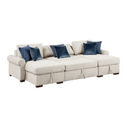 8548BE*4VC15ACLA4 (4)3-Piece Sectional with Two Reversible Chaises, Pull-out Bed, Hidden Storage, Click Motion Back and Two Roll Arms - 8548BE*4VC15ACLA4