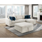 8548BE*4VC2AAOT (4)3-Piece Sectional with Convertible and Reversible Chaise,  Hidden Storage, Click Motion Back and Ottoman - 8548BE*4VC2AAOT
