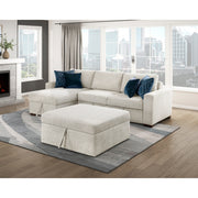 8548BE*4VC2ACLAOT (4)3-Piece Sectional with Reversible Chaise, Pull-out Bed, Hidden Storage and Ottoman, Click Motion Back - 8548BE*4VC2ACLAOT