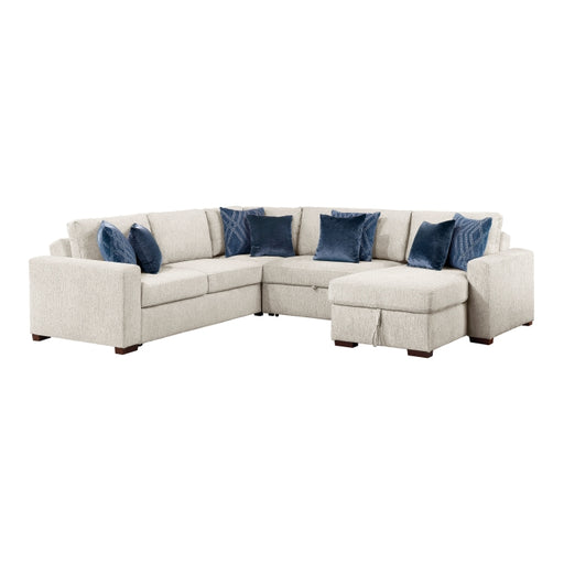 8548BE*5SC15ACLA (5)4-Piece Sectional with Reversible Chaise, Pull-out Bed, Hidden Storage and Click Motion Back - 8548BE*5SC15ACLA