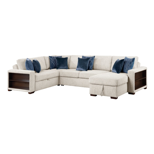 8548BE*5SC15ACLA2 (5)4-Piece Sectional with Reversible Chaise, Pull-out Bed, Hidden Storage and Click Motion Back - 8548BE*5SC15ACLA2