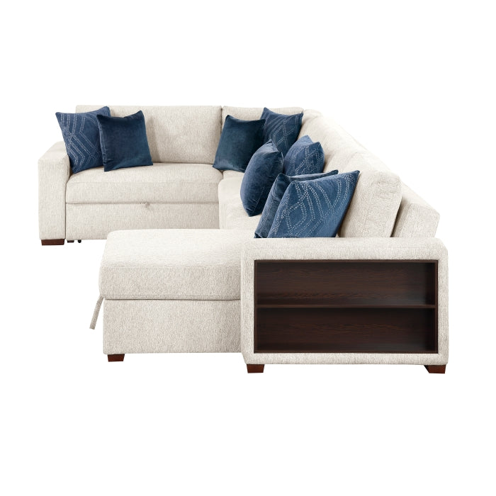 8548BE*5SC15ACLA2 (5)4-Piece Sectional with Reversible Chaise, Pull-out Bed, Hidden Storage and Click Motion Back - 8548BE*5SC15ACLA2