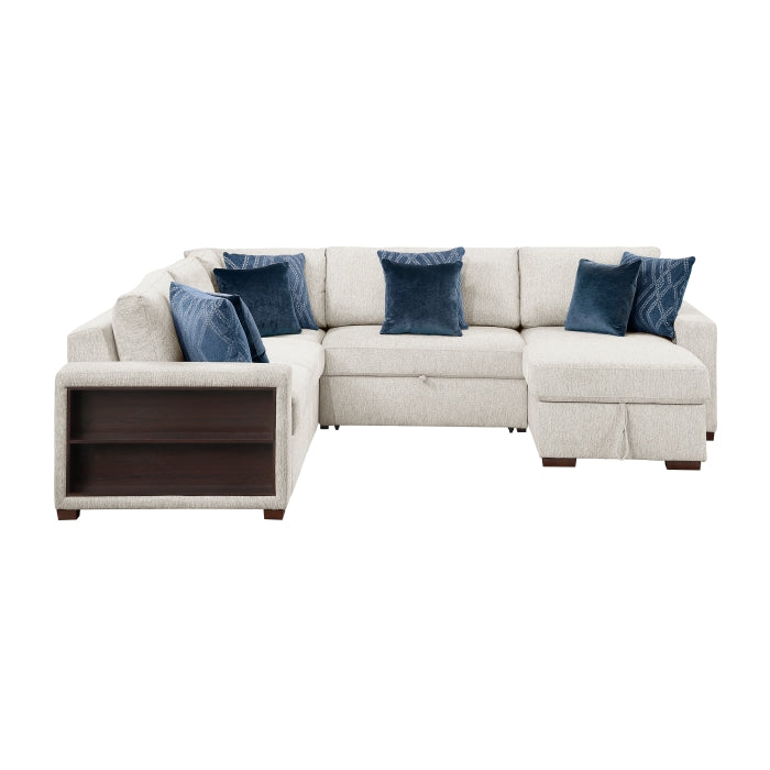 8548BE*5SC15ACLA2 (5)4-Piece Sectional with Reversible Chaise, Pull-out Bed, Hidden Storage and Click Motion Back - 8548BE*5SC15ACLA2