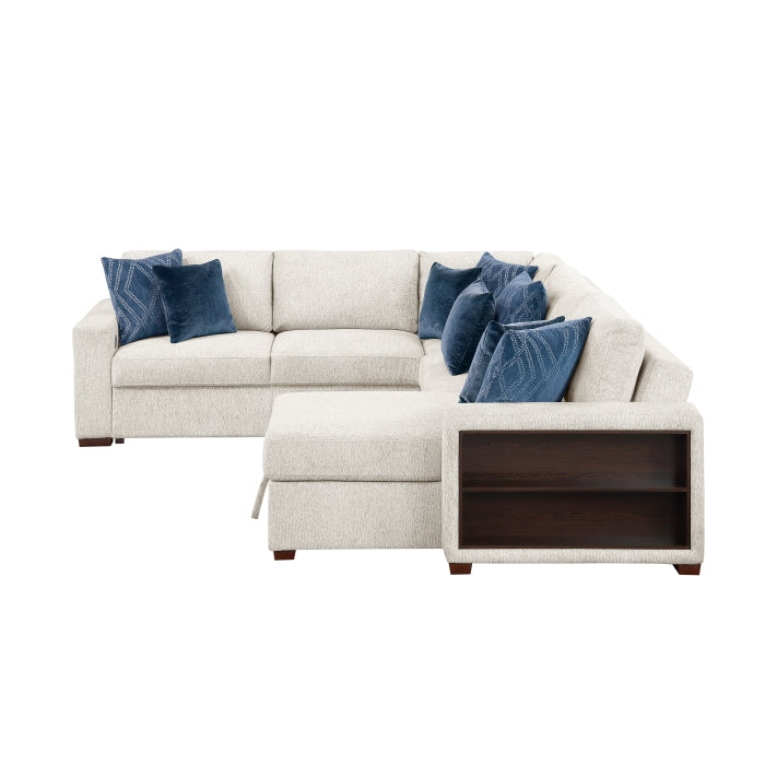 8548BE*5SC15ACLA2 (5)4-Piece Sectional with Reversible Chaise, Pull-out Bed, Hidden Storage and Click Motion Back - 8548BE*5SC15ACLA2