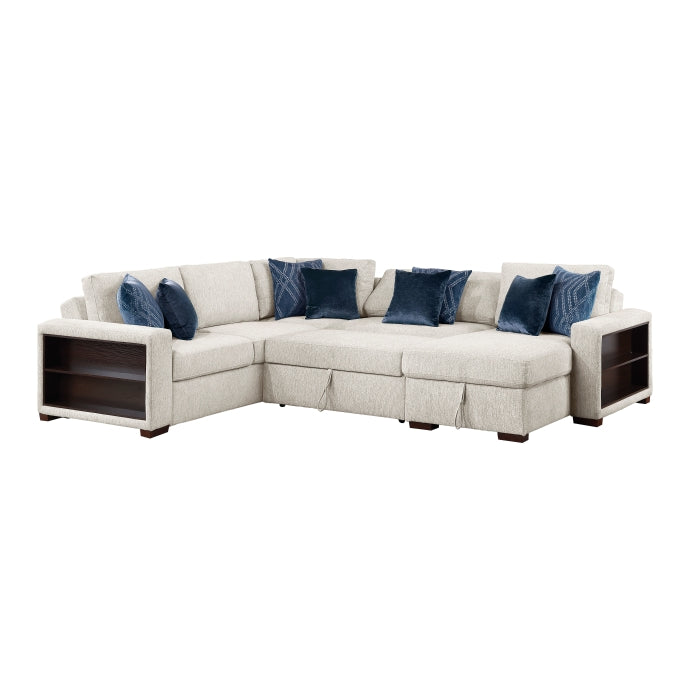 8548BE*5SC15ACLA2 (5)4-Piece Sectional with Reversible Chaise, Pull-out Bed, Hidden Storage and Click Motion Back - 8548BE*5SC15ACLA2