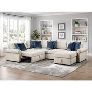 8548BE*5SC15ACLA4 (5)4-Piece Sectional with Reversible Chaise, Pull-out Bed, Hidden Storage and Click Motion Back - 8548BE*5SC15ACLA4