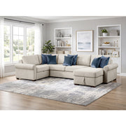 8548BE*5SCACCLA4 (5)4-Piece Sectional with Reversible Chaise, Pull-out Bed, Hidden Storage and Click Motion Back - 8548BE*5SCACCLA4