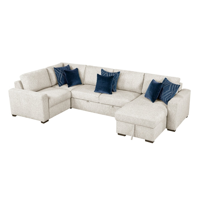 8548BE*5VC2ACLCRACA (5)4-Piece Sectional with Reversible Chaise, Pull-out Bed and Hidden Storage - 8548BE*5VC2ACLCRACA