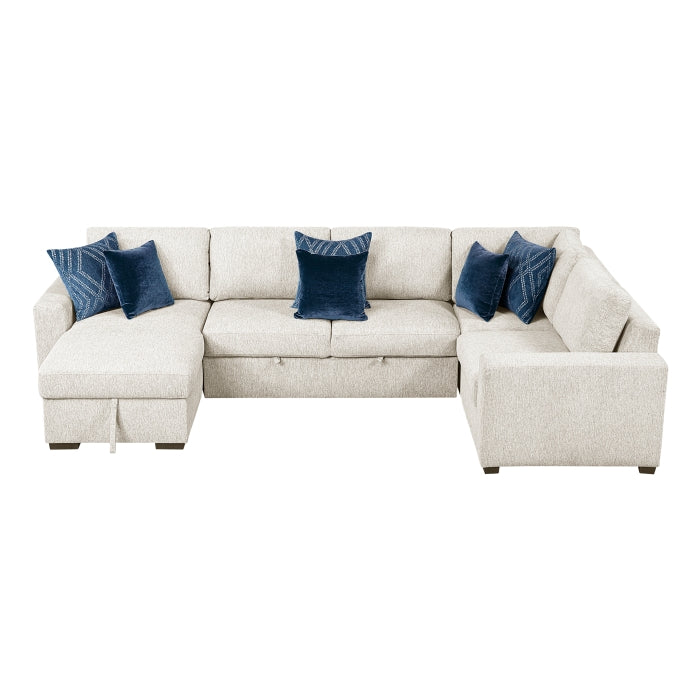 8548BE*5VC2ACLCRACA (5)4-Piece Sectional with Reversible Chaise, Pull-out Bed and Hidden Storage - 8548BE*5VC2ACLCRACA