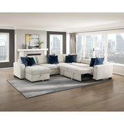 8548BE*5VC2ACR2ACLA (5)4-Piece Sectional with Reversible Chaise, Pull-out Bed and Hidden Storage - 8548BE*5VC2ACR2ACLA