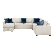 8548BE*5VC2ACR2ACLA (5)4-Piece Sectional with Reversible Chaise, Pull-out Bed and Hidden Storage - 8548BE*5VC2ACR2ACLA